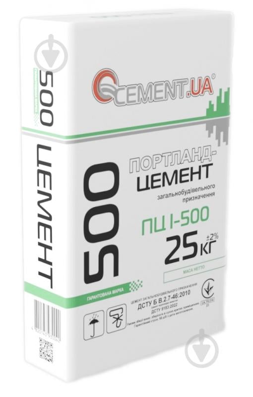 Цемент CEMENT UA ПЦ I-500 25кг, CEM І 52,5 N - фото 1