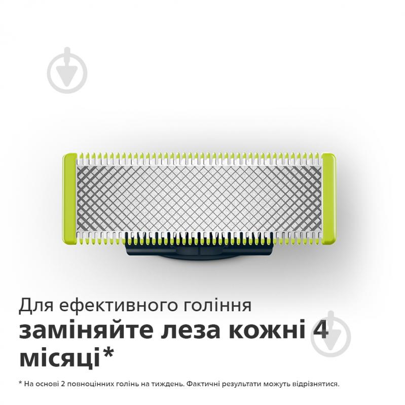 Леза змінні Philips OneBlade QP610/50 з насадками для тіла - фото 6