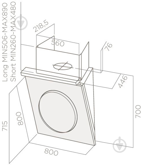 Вытяжка Elica OM TS BL F/80 - фото 5