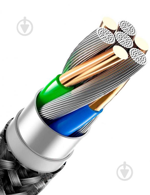 Кабель ESR USB-C to Lightning PD MFI 1 м чорний (9727-1) - фото 3