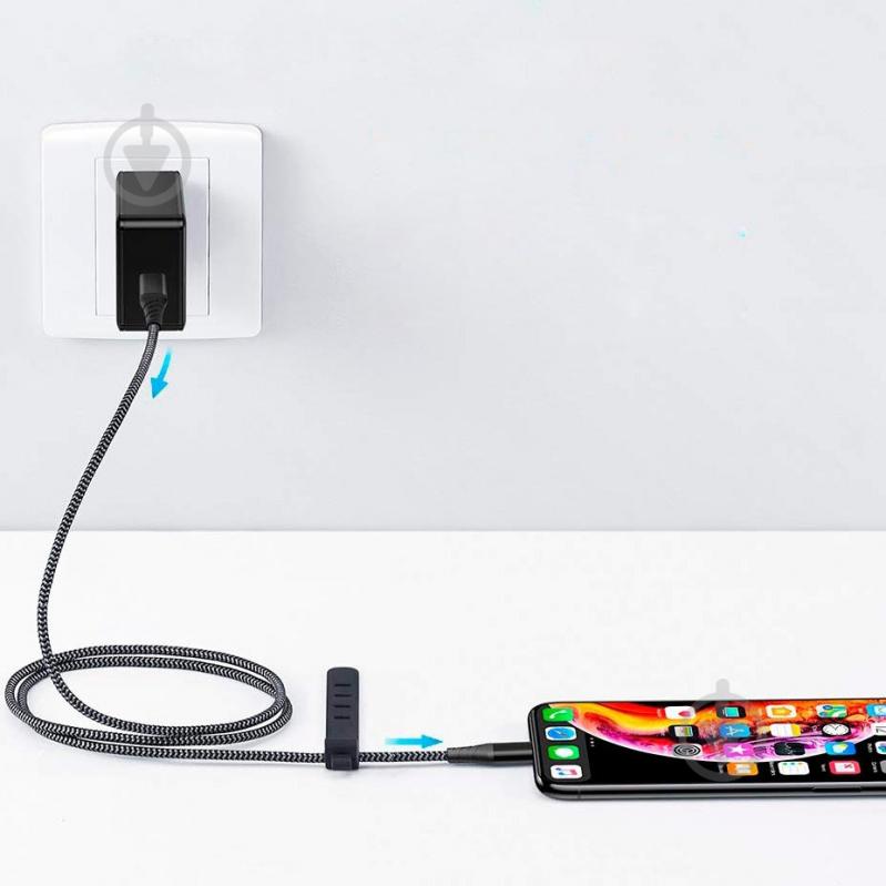 Кабель ESR USB-C to Lightning PD MFI 1 м чорний (9727-1) - фото 2