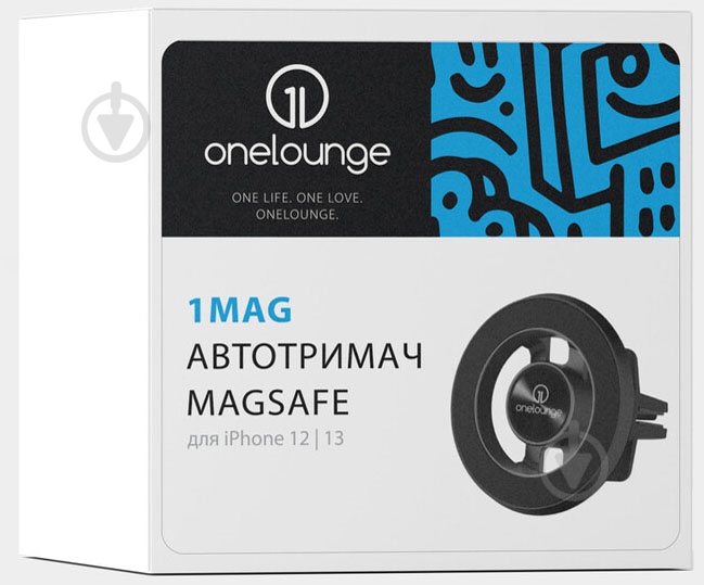 Автотримач OneLounge 1Mag MagSafe для iPhone 13 | 12 чорний - фото 7
