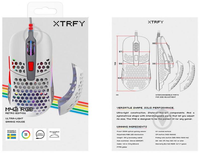 Мышка Xtrfy XG-M42-RGB-RETRO - фото 10