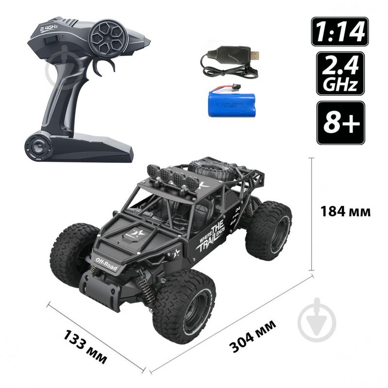 Автомобіль на р/к Sulong Toys OFF-ROAD CRAWLER RACE black 1:14 - фото 2