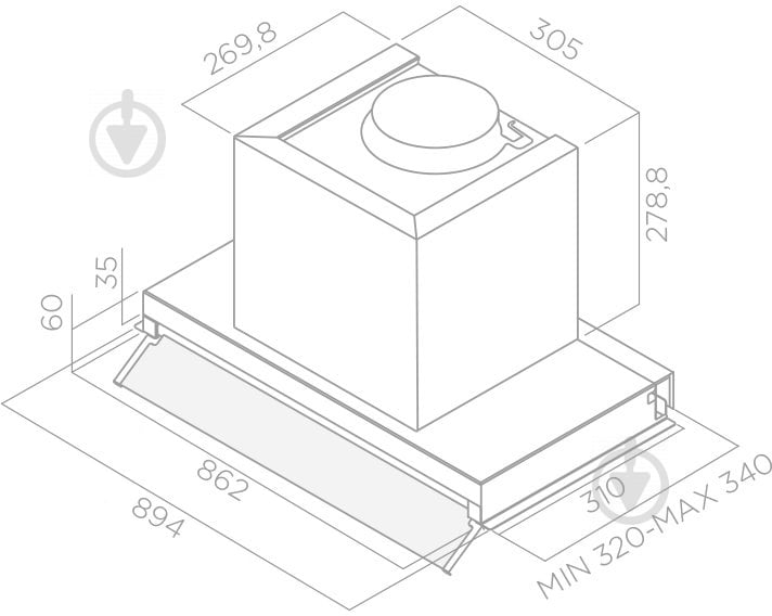 Вытяжка Elica BOX IN IX/A/90 - фото 5