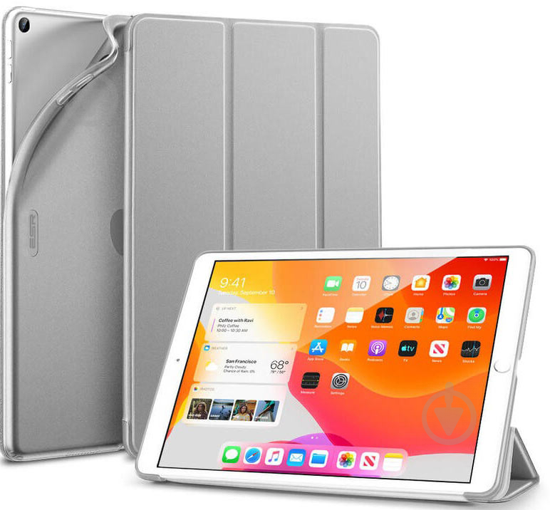 Чохол для планшету ESR Rebound Slim Smart Case iPad 9 | 8 | 7 10.2" (2021 | 2020 | 2019) gray (10152-3) - фото 1