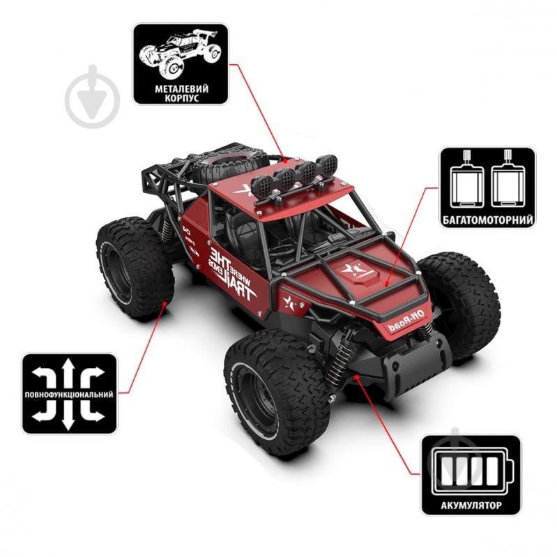 Автомобіль на р/к Sulong Toys OFF-ROAD CRAWLER RACE red 1:14 - фото 2