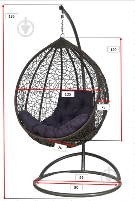 Кресло-кокон Rattwood Smart табако - фото 2