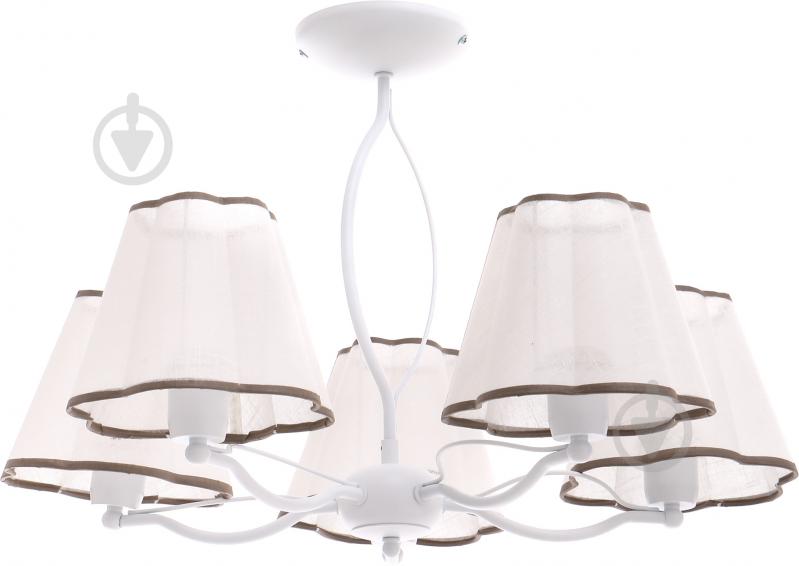 Люстра потолочная TK Lighting Stokrotka 5x60 Вт E27 белый 1295 - фото 1