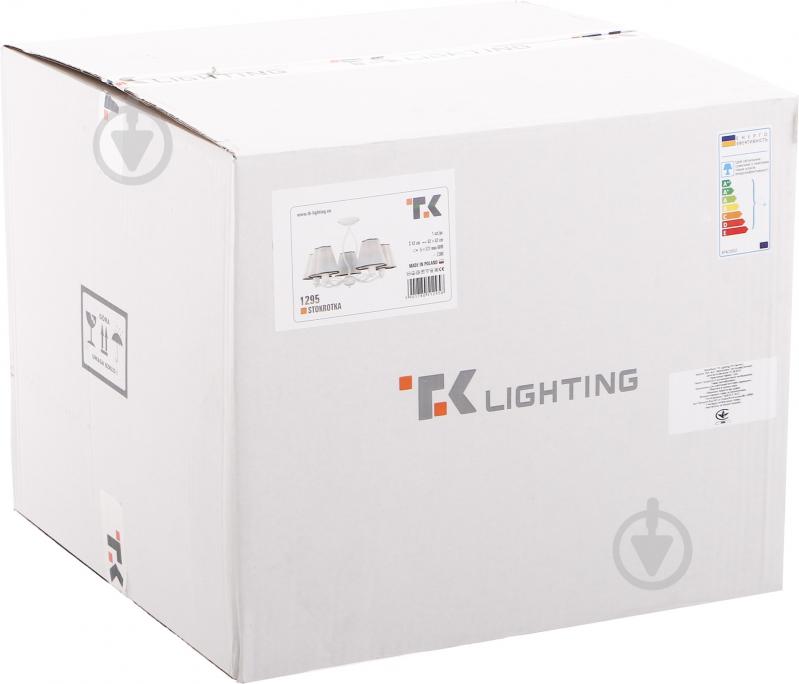 Люстра потолочная TK Lighting Stokrotka 5x60 Вт E27 белый 1295 - фото 3
