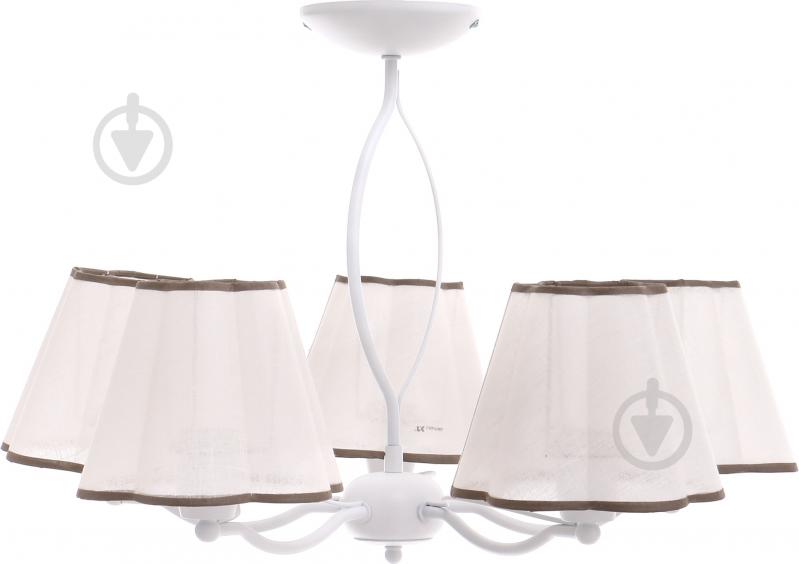 Люстра потолочная TK Lighting Stokrotka 5x60 Вт E27 белый 1295 - фото 2