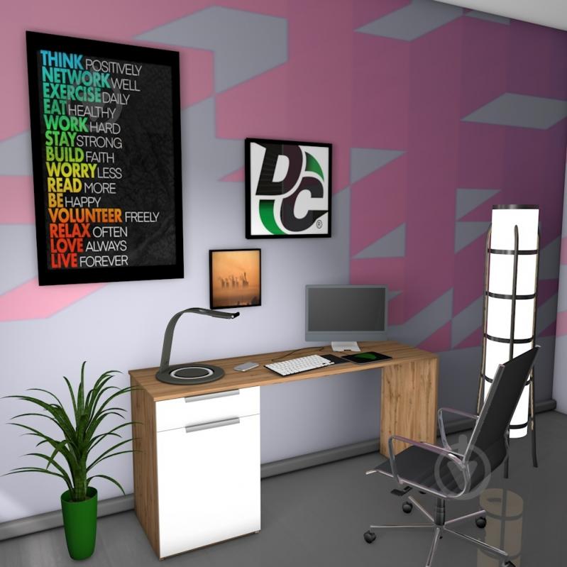 Стол письменный DC Валли дуб тахо/нимфея альба - фото 6