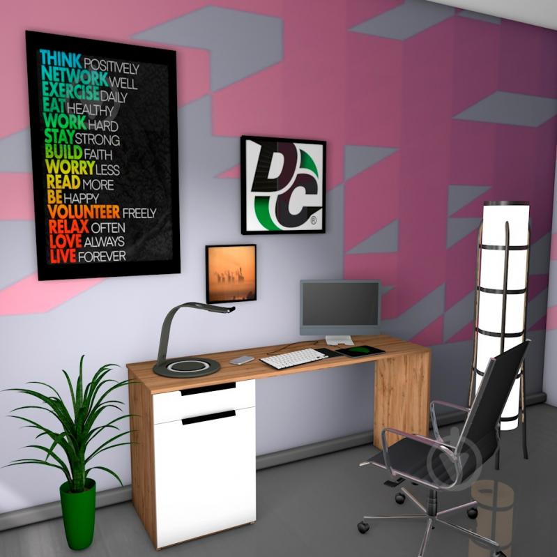 Стол письменный DC Валли дуб тахо/нимфея альба - фото 3