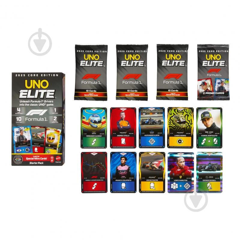 Игра карточная Uno Elite "F1" JLV42 - фото 1