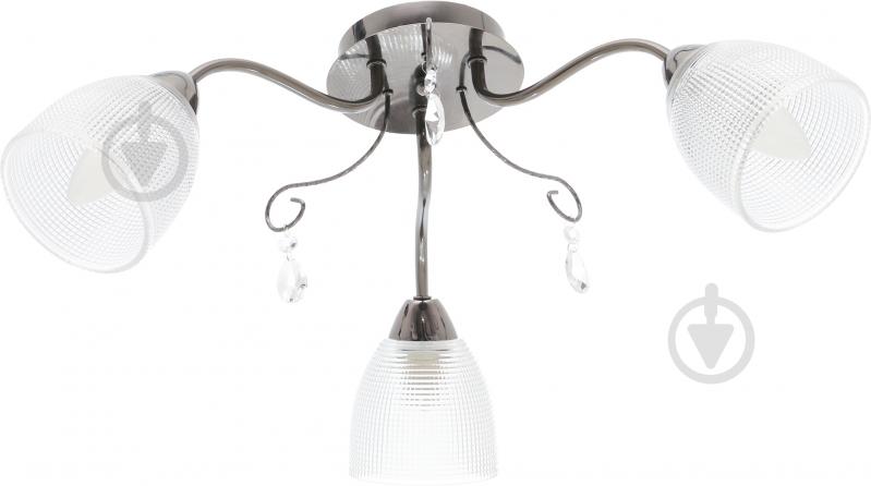 Люстра потолочная Accento lighting Petrarka 3xE14 черный хром ALHu-HKC83485B/3 - фото 1