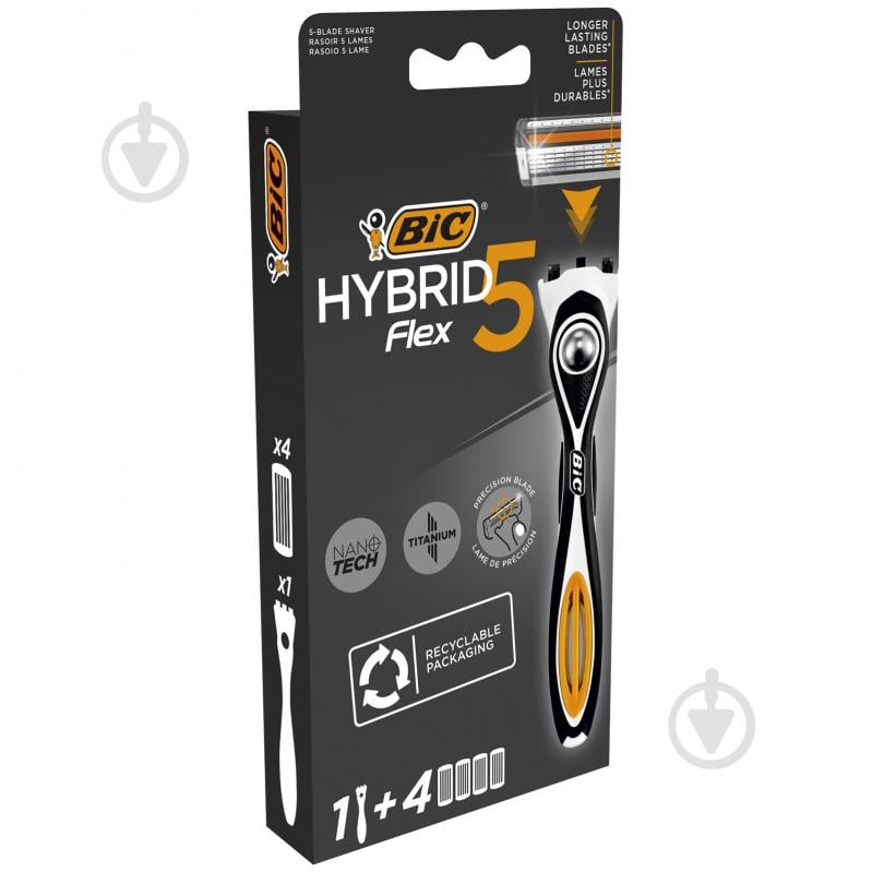 Бритва BIC Flex 5 Hybrid 4 шт. - фото 2