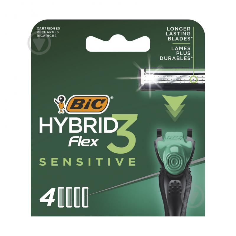 Змінний картридж BIC Flex Hybrid 3 Sensitive 4 шт. - фото 1