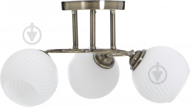 Люстра потолочная Accento lighting Zenith 3xE27 античная латунь ALG-73437/3 - фото 2