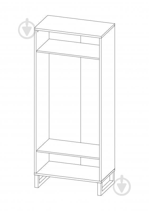 Шафа гардеробна SOKME 2Д Барі вудкон/дуб гранж - фото 2