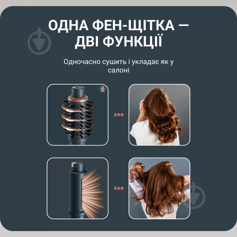 Фен-щітка Rowenta Air Rotate 3в1 UB9920E0 - фото 5 Фен-щітка Rowenta Air Rotate 3в1 UB9920E0 - фото 5