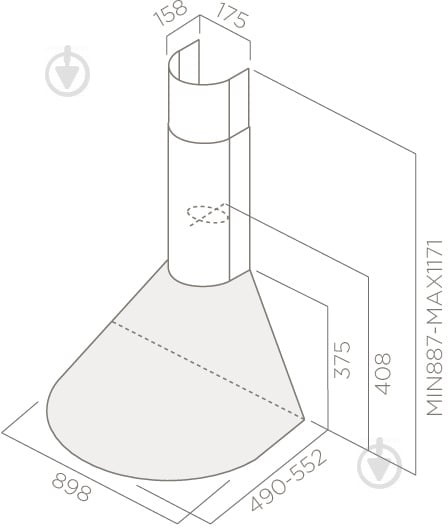 Витяжка Elica TONDA IX F/90 - фото 2