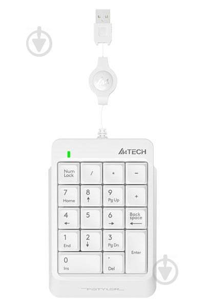 Клавіатура A4Tech (FK13 (White)) Fstyler Numeric Keypad USB white - фото 1