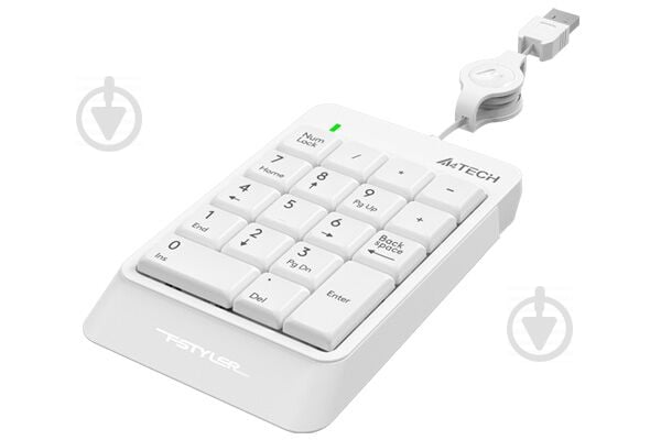 Клавіатура A4Tech (FK13 (White)) Fstyler Numeric Keypad USB white - фото 2