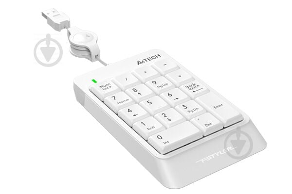 Клавіатура A4Tech (FK13 (White)) Fstyler Numeric Keypad USB white - фото 3