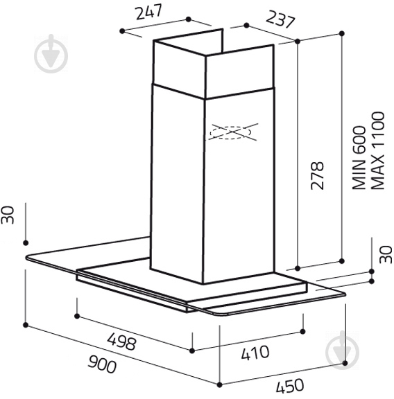 Витяжка Elica FLAT GLASS IX A/90 - фото 2