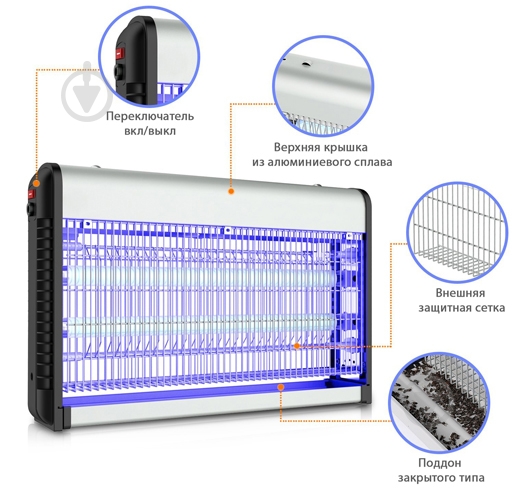 Уничтожитель насекомых Ізотронік JB20D-2x20W - фото 4 Уничтожитель насекомых Ізотронік JB20D-2x20W - фото 4
