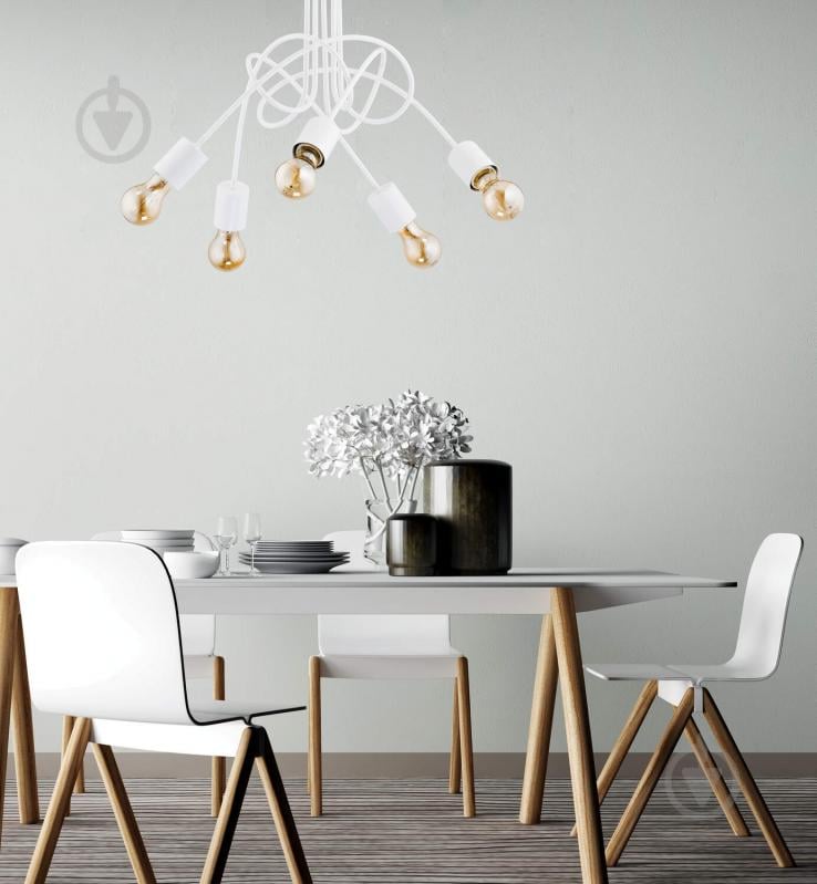 Люстра потолочная ALFA Tango 5xE27 белый 23615 - фото 2