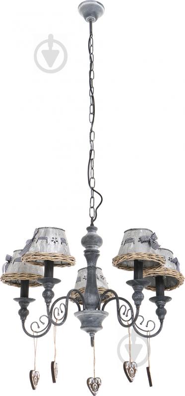 Люстра підвісна Arte Lamp 5xE14 старе залізо A5290LM-5RI - фото 1