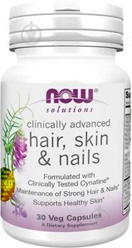 Вітамінний комплекс NOW Clinical Hair, Skin & Nails 30 шт./уп. - фото 