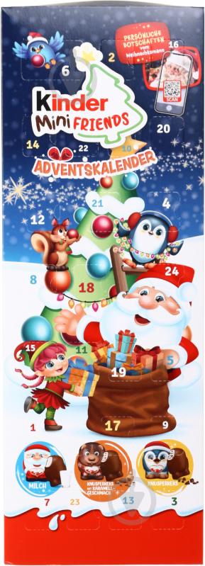 Цукерки Kinder Адвент календар Mini Friends (8000500448410) 165 г - фото 1