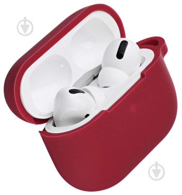 Чохол для навушників 2E для Apple AirPods Pro Pure Color Silicone 2.5 мм Cherry red (2E-PODSPR-IBPCS-2.5-CHR) - фото 2