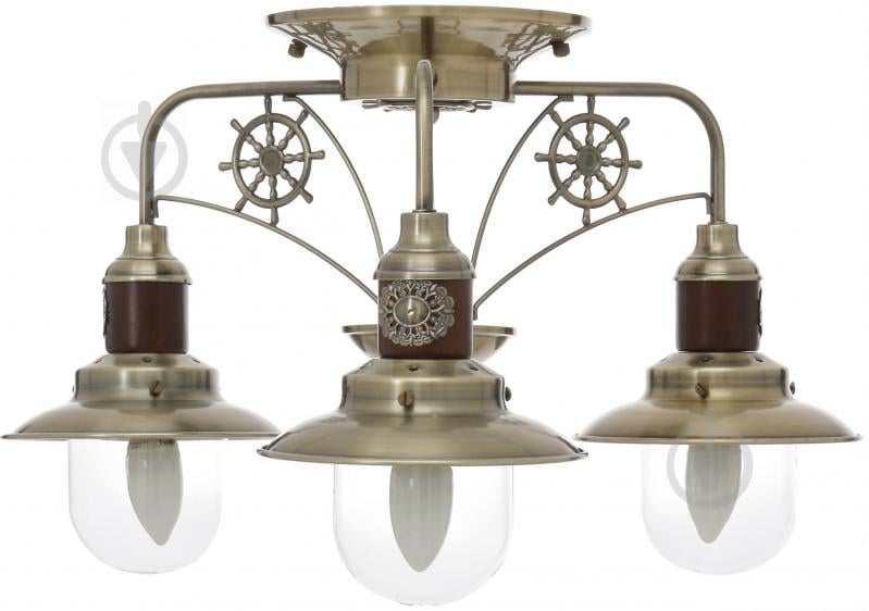 Люстра потолочная Arte Lamp Sailor 3x60 Вт E27 античная бронза A4524PL-3AB - фото 1