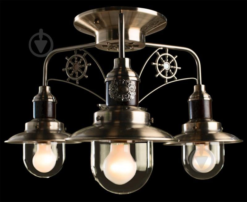 Люстра потолочная Arte Lamp Sailor 3x60 Вт E27 античная бронза A4524PL-3AB - фото 3