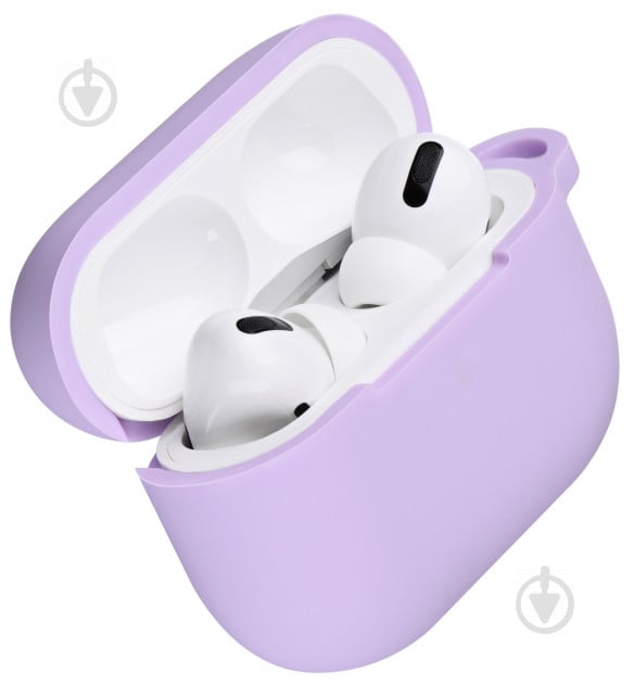 Чехол для наушников 2E для Apple AirPods Pro Pure Color Silicone 2.5 мм Light purple (2E-PODSPR-IBPCS-2.5-LPR) - фото 2