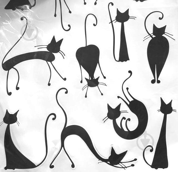 Декоративная наклейка Наш Декупаж Котики силуеты 49x70 см - фото 1