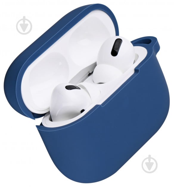 Чехол для наушников 2E для Apple AirPods Pro Pure Color Silicone 2.5 мм Navy (2E-PODSPR-IBPCS-2.5-NV) - фото 2