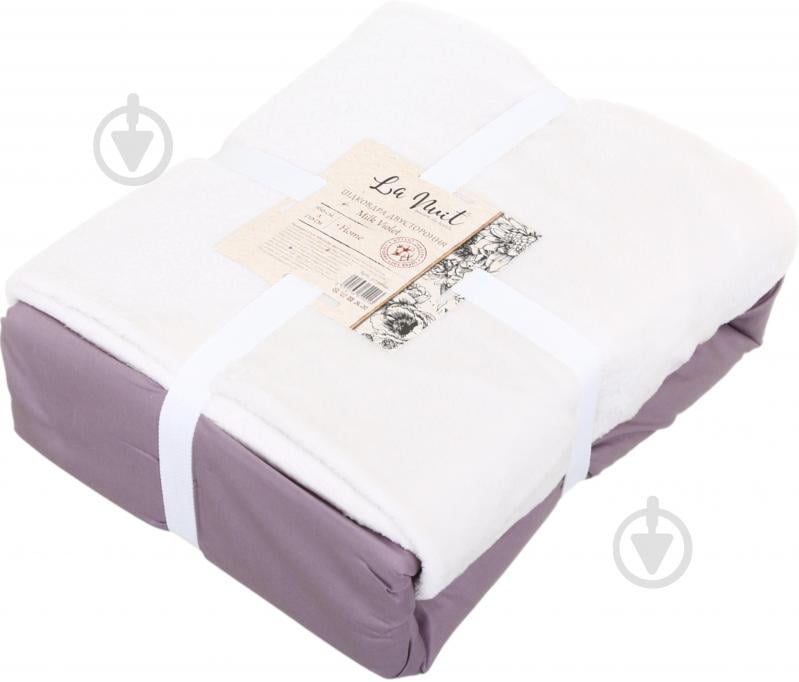 Підковдра Milk Violet двостороння 160x210 см молочний із фіолетовим La Nuit - фото 1 Підковдра Milk Violet двостороння 160x210 см молочний із фіолетовим La Nuit - фото 1