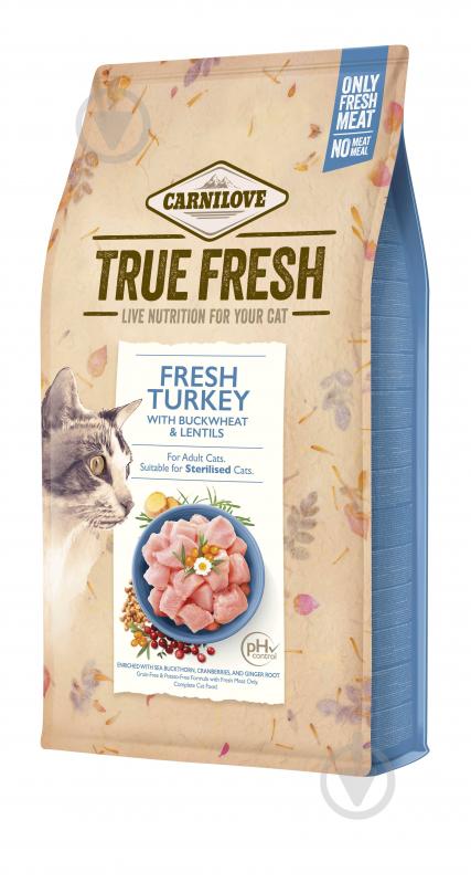 Корм сухий для котів Carnilove True Fresh з індичкою 1,8 кг - фото 1 Корм сухий для котів Carnilove True Fresh з індичкою 1,8 кг - фото 1