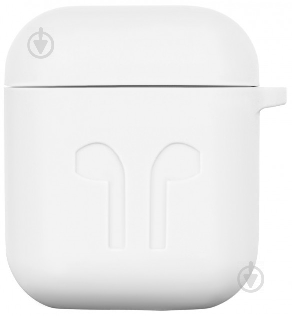 Чохол для навушників 2E для Apple AirPods Pure Color Silicone Imprint 1.5 мм white (2E-AIR-PODS-IBSI-1.5-WT) - фото 2