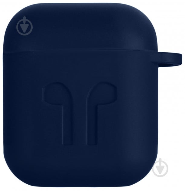 Чохол для навушників 2E для Apple AirPods, Pure Color Silicone Imprint 1.5 мм Navy (2E-AIR-PODS-IBSI-1.5-NV) - фото 2