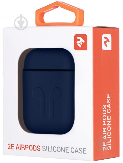 Чохол для навушників 2E для Apple AirPods, Pure Color Silicone Imprint 1.5 мм Navy (2E-AIR-PODS-IBSI-1.5-NV) - фото 3