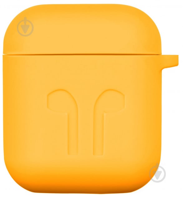 Чехол для наушников 2E для Apple AirPods Pure Color Silicone Imprint 1.5 мм yellow (2E-AIR-PODS-IBSI-1.5-YW) - фото 2