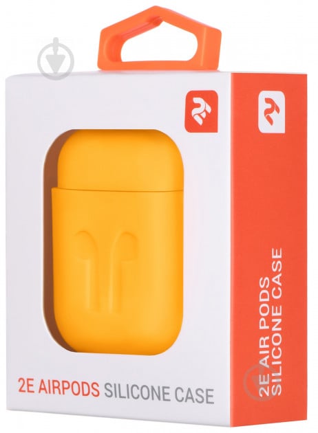 Чехол для наушников 2E для Apple AirPods Pure Color Silicone Imprint 1.5 мм yellow (2E-AIR-PODS-IBSI-1.5-YW) - фото 3