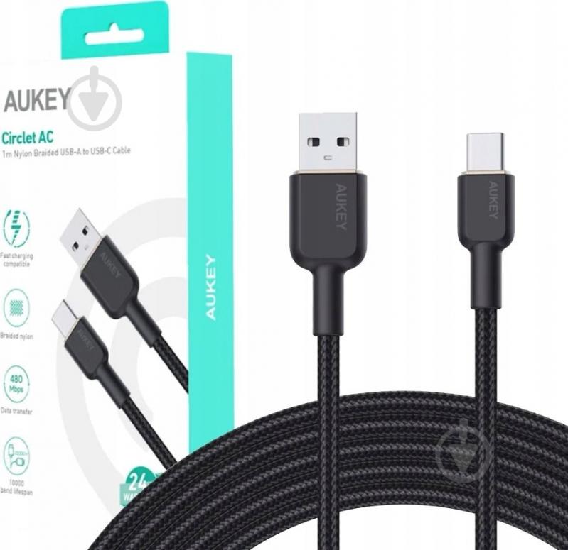 Кабель AUKEY USB to Type-C 60W CB-NAC1 1 м черный (1036858) - фото 4