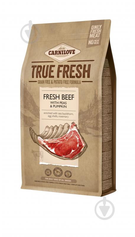Корм сухий Carnilove True Fresh BEEF з яловичиною 1,4 кг - фото 1 Корм сухий Carnilove True Fresh BEEF з яловичиною 1,4 кг - фото 1
