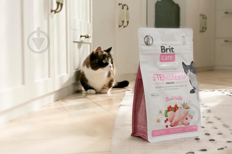 Корм сухой для котов Brit Care Grain Free Sterilized Sensitive для кошек с чувствительным пищеварением с кроликом 7 кг - фото 5 Корм сухой для котов Brit Care Grain Free Sterilized Sensitive для кошек с чувствительным пищеварением с кроликом 7 кг - фото 5